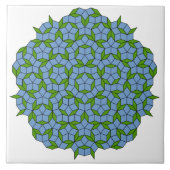 Groen en blauw Penrose Rhombus Patroon Tegeltje (Voorkant)