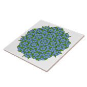 Groen en blauw Penrose Rhombus Patroon Tegeltje (Zijkant)