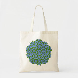 Groen en blauw Penrose Rhombus Patroon Tote Bag