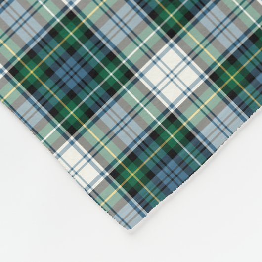 Groen en Blauw Plaid Clan Campbell Jurk Tartan Fleece Deken (Hoek)