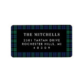 Groen en blauw platform voor feestdag etiket (Voorkant)