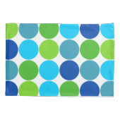 Groen en blauw pokstip kussensloop (Achterkant-Links)