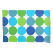 Groen en blauw pokstip kussensloop (Voorkant-Links)