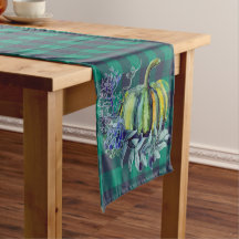 Groen en blauw pompoentafel