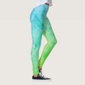  groen en blauw regenboogontwerp leggings (Rechts)