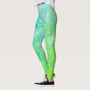 groen en blauw regenboogontwerp leggings
