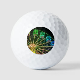 Groen en blauw reuzenrad golfballen