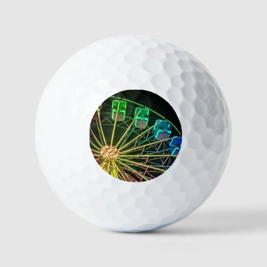 Groen en blauw reuzenrad golfballen (Voorkant)