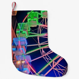 Groen en blauw reuzenrad kleine kerstsok