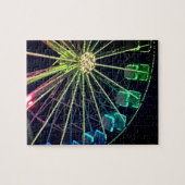 Groen en blauw reuzenrad legpuzzel (Horizontaal)