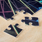 Groen en blauw reuzenrad legpuzzel (Zijkant)