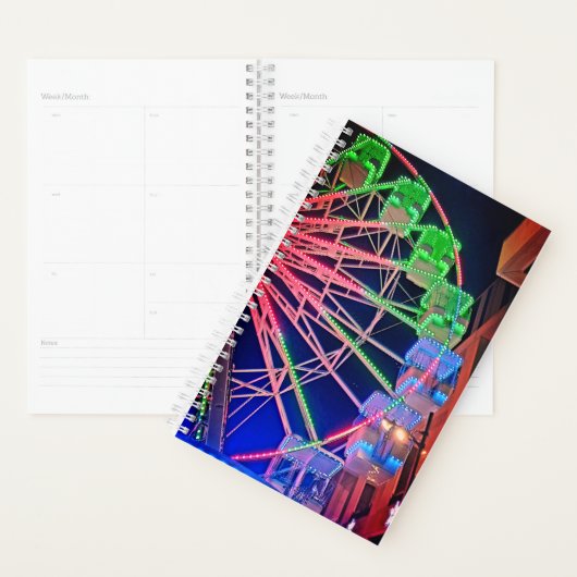 Groen en blauw reuzenrad planner (Display)