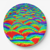 Groen en blauw Rockscape Papieren Bordje (Voorkant)