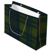 Groen en Blauw Rood Tartan Schots Spuit Groot Cadeauzakje (Voorkant Gekanteld)