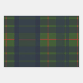 Groen en Blauw Rood Tartan Schots Spuit Inpakpapier Vel
