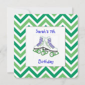 Groen en blauw Schaats van de Dagen Uitnodiging (Achterkant)