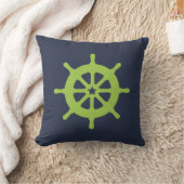 Groen en blauw schip kussen (Deken)