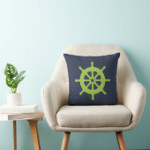 Groen en blauw schip kussen (Stoel)