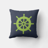 Groen en blauw schip kussen (Achterkant)