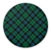 Groen en Blauw Schots Plaid Clan MacKay Tartan Keramische Knop (Voorkant)