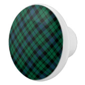 Groen en Blauw Schots Plaid Clan MacKay Tartan Keramische Knop (Rechts)