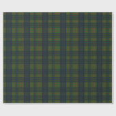 Groen en Blauw Tartan Plaid Inpakpapier (Vlak)