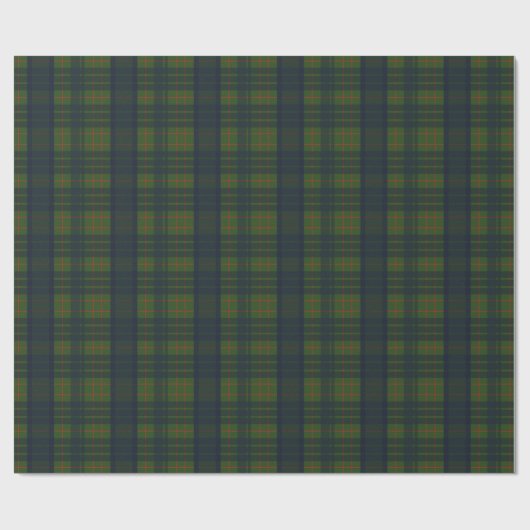 Groen en Blauw Tartan Plaid Inpakpapier (Vlak)