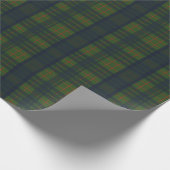 Groen en Blauw Tartan Plaid Inpakpapier (Hoek)