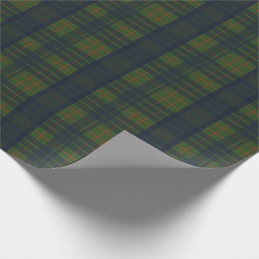 Groen en Blauw Tartan Plaid Inpakpapier (Hoek)