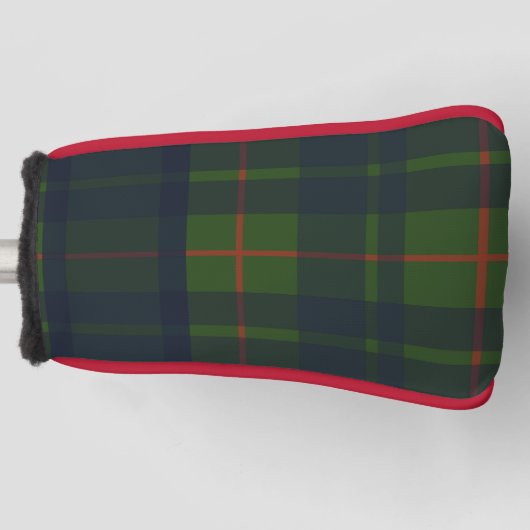 Groen en Blauw Tartan Pset Golfheadcover (Voorkant)