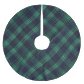 Groen en Blauw Tartan Pset Kerstboom Rok (Voorkant)