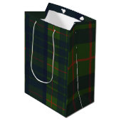 Groen en Blauw Tartan Pset Medium Cadeauzakje (Voorkant Gekanteld)