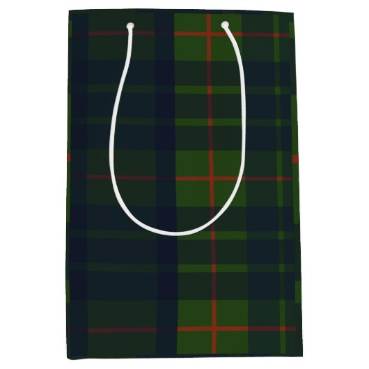 Groen en Blauw Tartan Pset Medium Cadeauzakje (Voorkant)