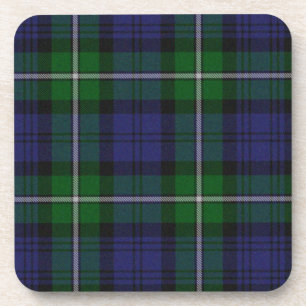Groen en blauw Tartan Pset Onderzetter