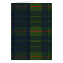 Groen en blauw Tartan Pset Wenskaart