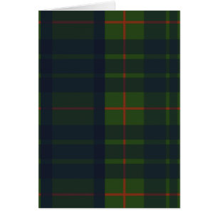 Groen en blauw Tartan Pset Wenskaart