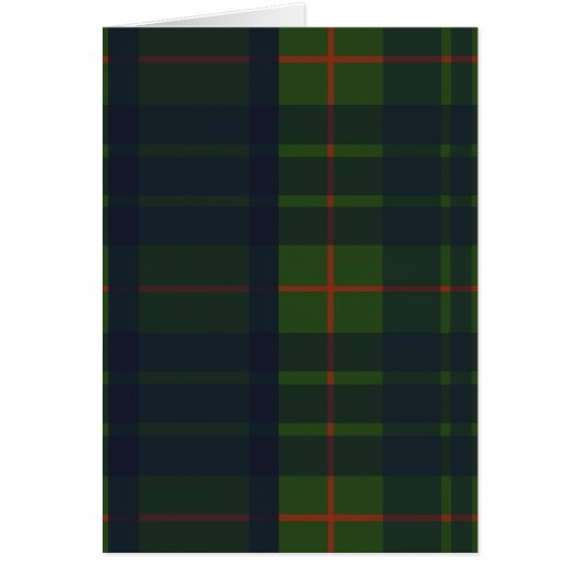 Groen en blauw Tartan Pset Wenskaart (Voorkant)