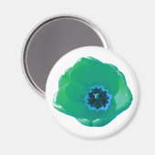 Groen en blauw Tulip Magnet (Voorkant / Achterkant)