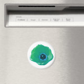 Groen en blauw Tulip Magnet (Insitu (Vaatwasser))