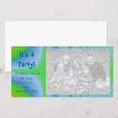 Groen en blauw-tv-fotokaart (Voorkant / Achterkant)