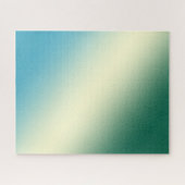 Groen en blauw verloop, moeilijk opwindend legpuzzel (Horizontaal)
