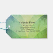 Groen en blauw Visitekaartje met Lotus Flower Cadeaulabel (Achterkant Horizontaal)