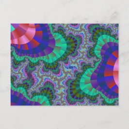 Groen en blauw vistuig briefkaart