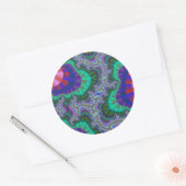 Groen en blauw vistuig ronde sticker (Envelop)