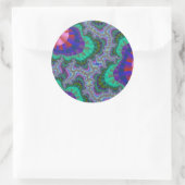 Groen en blauw vistuig ronde sticker (Tas)