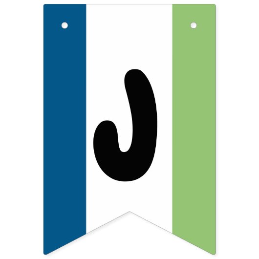 Groen en blauw vlaggetjes (Tweede vlag)