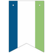 Groen en blauw vlaggetjes (Eerste vlag)