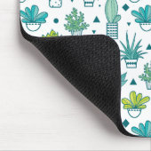 Groen en blauw Waterverf Succulent Patroon Muismat (Hoek)