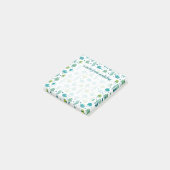 Groen en blauw Waterverf Succulent Patroon Post-it® Notes (Schuin)