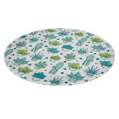 Groen en blauw Waterverf Succulent Patroon Snijplank (Hoek)